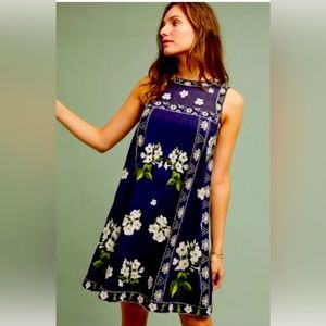 Maeve Rosa Embroidered Swing Dress from Anthropologie